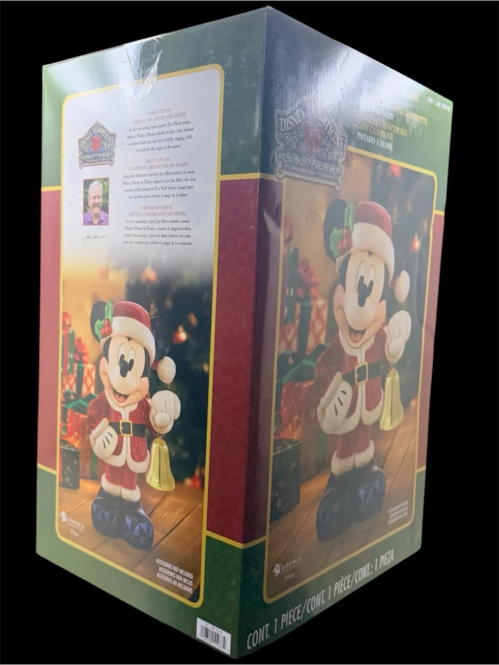 Disney Holiday Mickey Figurine in Red, Black & Gold